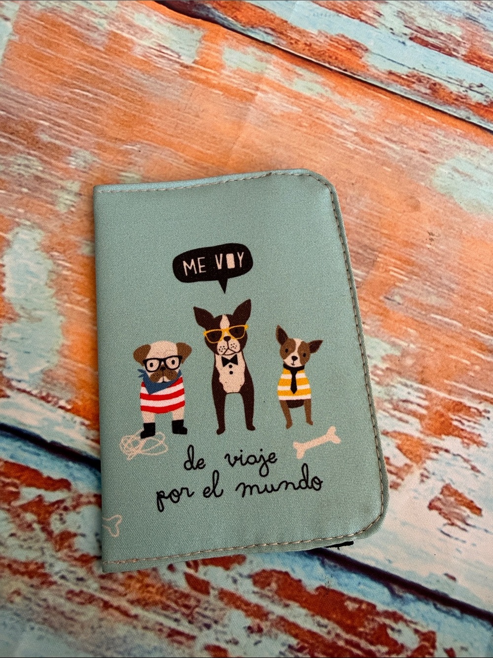 Travel Dog Passport Holder - Mint Green